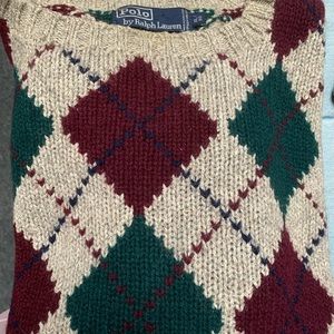 Vintage XL Men’s Wool Polo Sweater